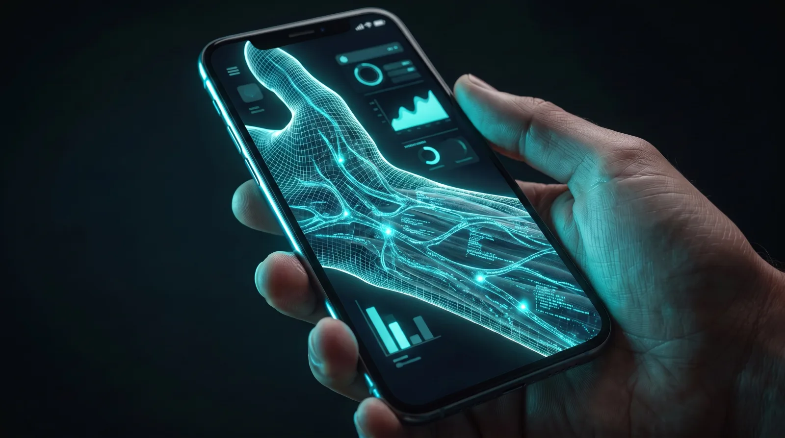Digitaler Gesundheitszwilling auf einem mobilen Gerät